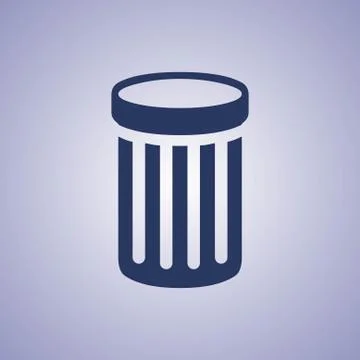 Trash bin icon stock vector illustration flat design 库存插图