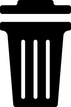 Trash bin icon trash can with lid stock illustration Stock Illustration