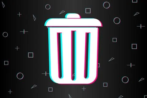 Trash bin icon. Trash can, bin icon, rubbish bin sign. Garbage. Flat icon Ilustração Stock