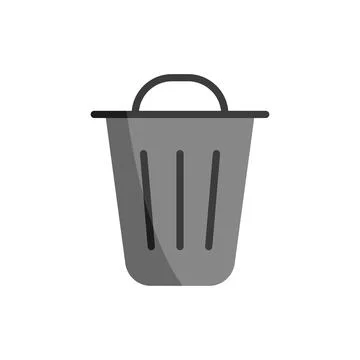 Trash bin icon vector basic design simple and modern 스톡 일러스트