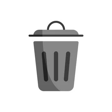 Trash bin icon vector basic design simple and modern Stock Illustration