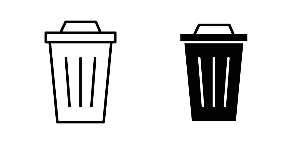 Trash Bin icon vector design illustrations Stock Illustration
