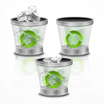 Trash bin Stock Illustration