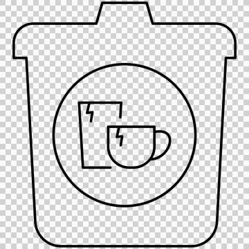 Trash bin Illustrazione stock