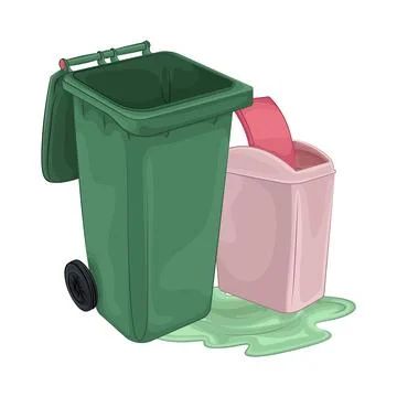Trash Bin Illustration Stock Illustration