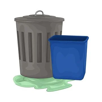 Trash Bin Illustration Stock Illustration