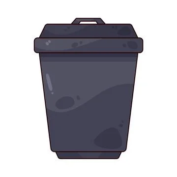 Trash bin illustration Stock Illustration
