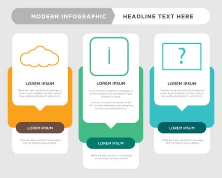 Trash bin, info, cloud infographic Stock Illustration