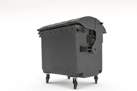 Trash bin isolated on white background Stock Illustration