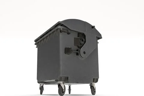 Trash bin isolated on white background Stock Illustration