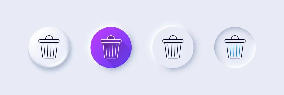 Trash bin line icon. Garbage, waste sign. Delete, remove. Line icons. Vector Stock Illustration