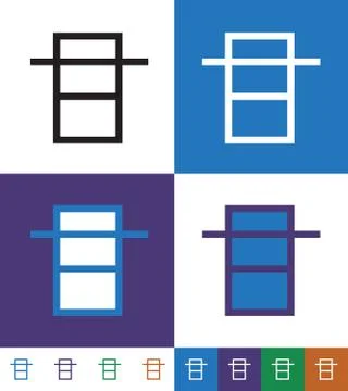 Trash bin line icon Stock Illustration