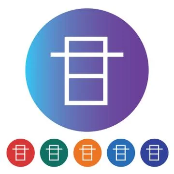 Trash bin line icon Illustrazione stock