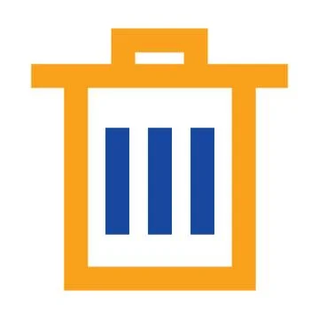 Trash bin line icon Stock Illustration