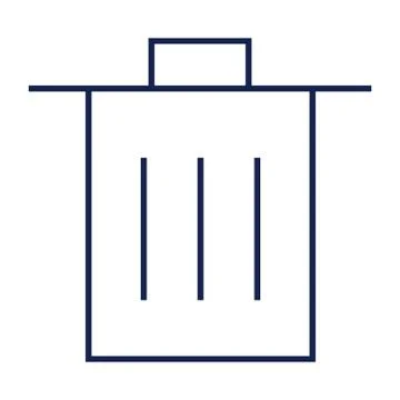 Trash bin line icon Stock Illustration