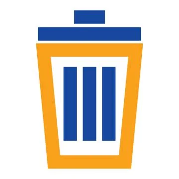 Trash bin line icon Illustrazione stock