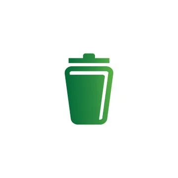 Trash bin logo design template Stock Illustration