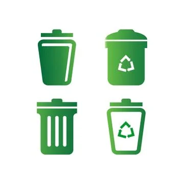 Trash bin logo design template Stock Illustration