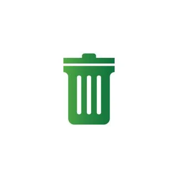 Trash bin logo design template Stock Illustration