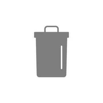Trash bin open icon vector Stock Illustration