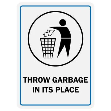 Trash Bin Sign Stock Illustration