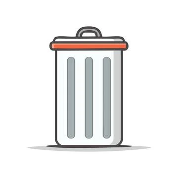 A Trash bin simple illustration Stock Illustration