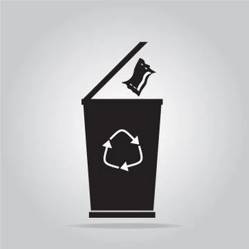 Trash bin symbol 스톡 일러스트