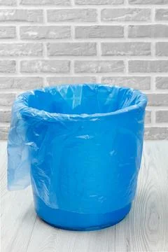 The trash bin for utilization of individual protection means. Stock Photos