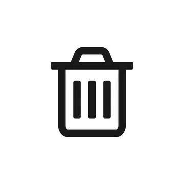 Trash bin vector icon. Trash symbol isolated on white background. Vector EPS  Stock Illustration