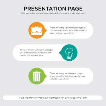 Trash, bulb, bag presentation Stock Illustration