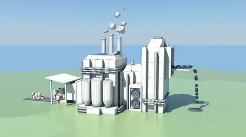 Trash Burning Factory Stock Footage 12741815