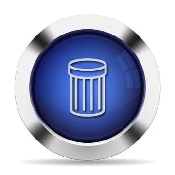 Trash button Stock Illustration