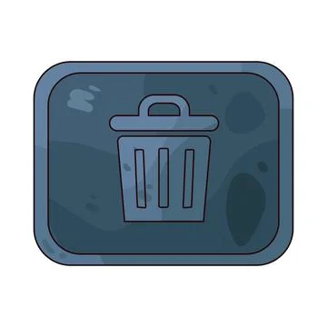 Trash button illustration Stock Illustration