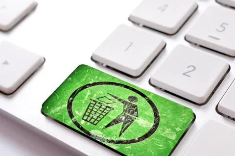 Trash button Stock Photos