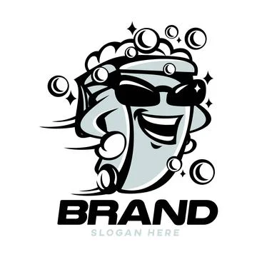 Trash can bin cleaning logo . Vector illustration Stock Illustration