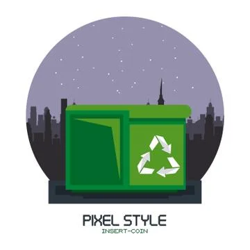 Trash can at city Stock-Illustration