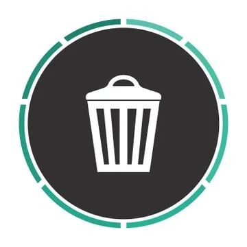 Trash can computer symbol Illustrazione stock