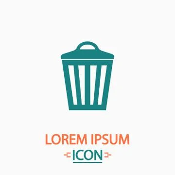 Trash can computer symbol Stock-Illustration