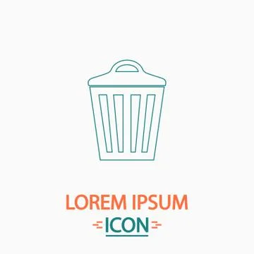 Trash can computer symbol Stock Illustration