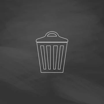 Trash can computer symbol 스톡 일러스트