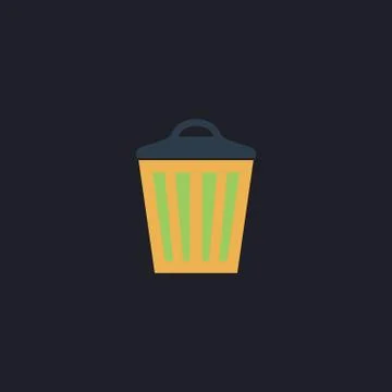 Trash can computer symbol Illustrazione stock