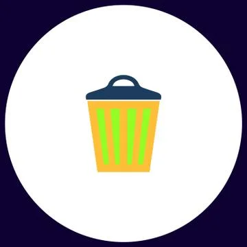 Trash can computer symbol 스톡 일러스트