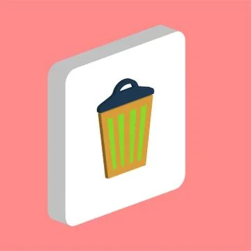 Trash can computer symbol Illustrazione stock