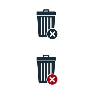 Trash Can Do Not Discard Icon Design Template Elements Stock Illustration