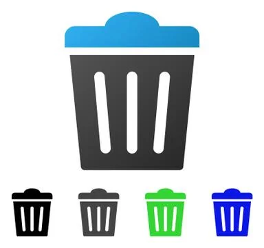 Trash Can Flat Gradient Icon Ilustración de archivo