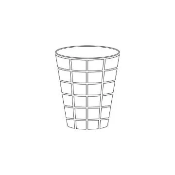 Trash can. flat vector icon Stock Illustration