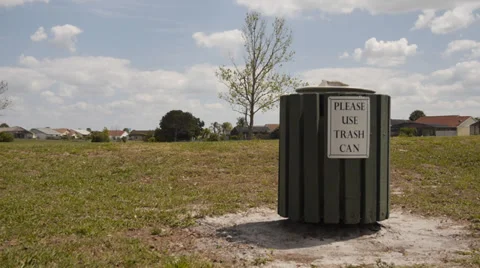 Trash can Stock Footage 37213796