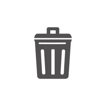 Trash can / garbage icon vector Stock Illustration
