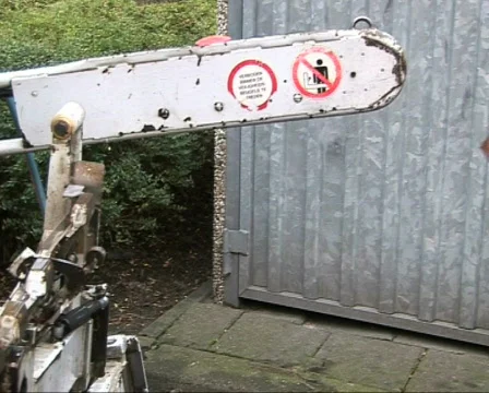 Trash can gets picked by trash car and emptied PAL Stock Footage 292726