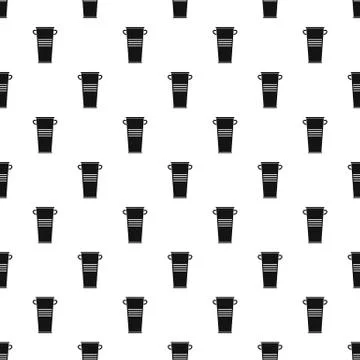 Trash can with handles pattern Illustration
